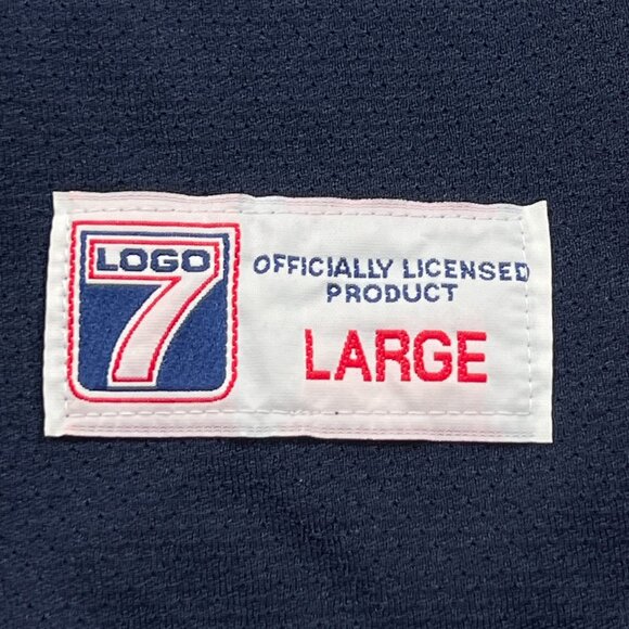 Logo 7 John Elway Jersey #7 Mens Large Denver Broncos‎ Vintage Blue USA NFL - Picture 2 of 9